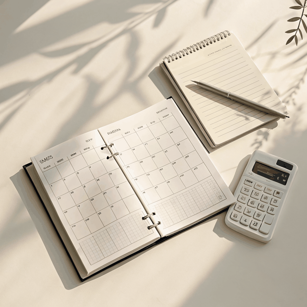 Minimalist calendar icon for property scheduling