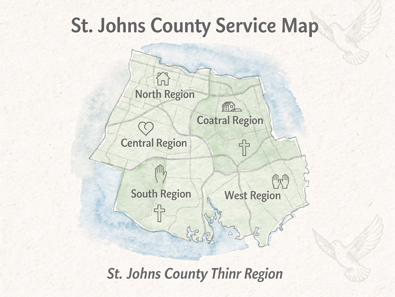 Map of Flagler and Volusia County service areas