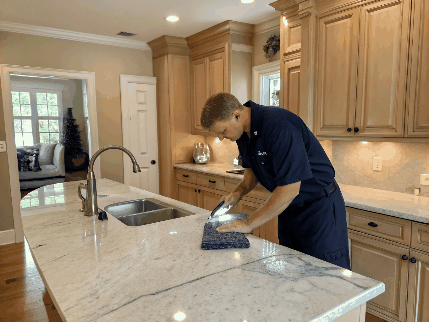Detailed deep cleaning of surfaces